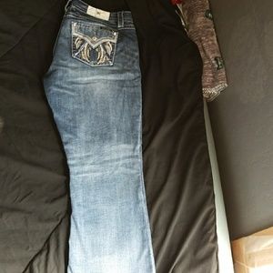 Miss me jeans with jeweled pockets
